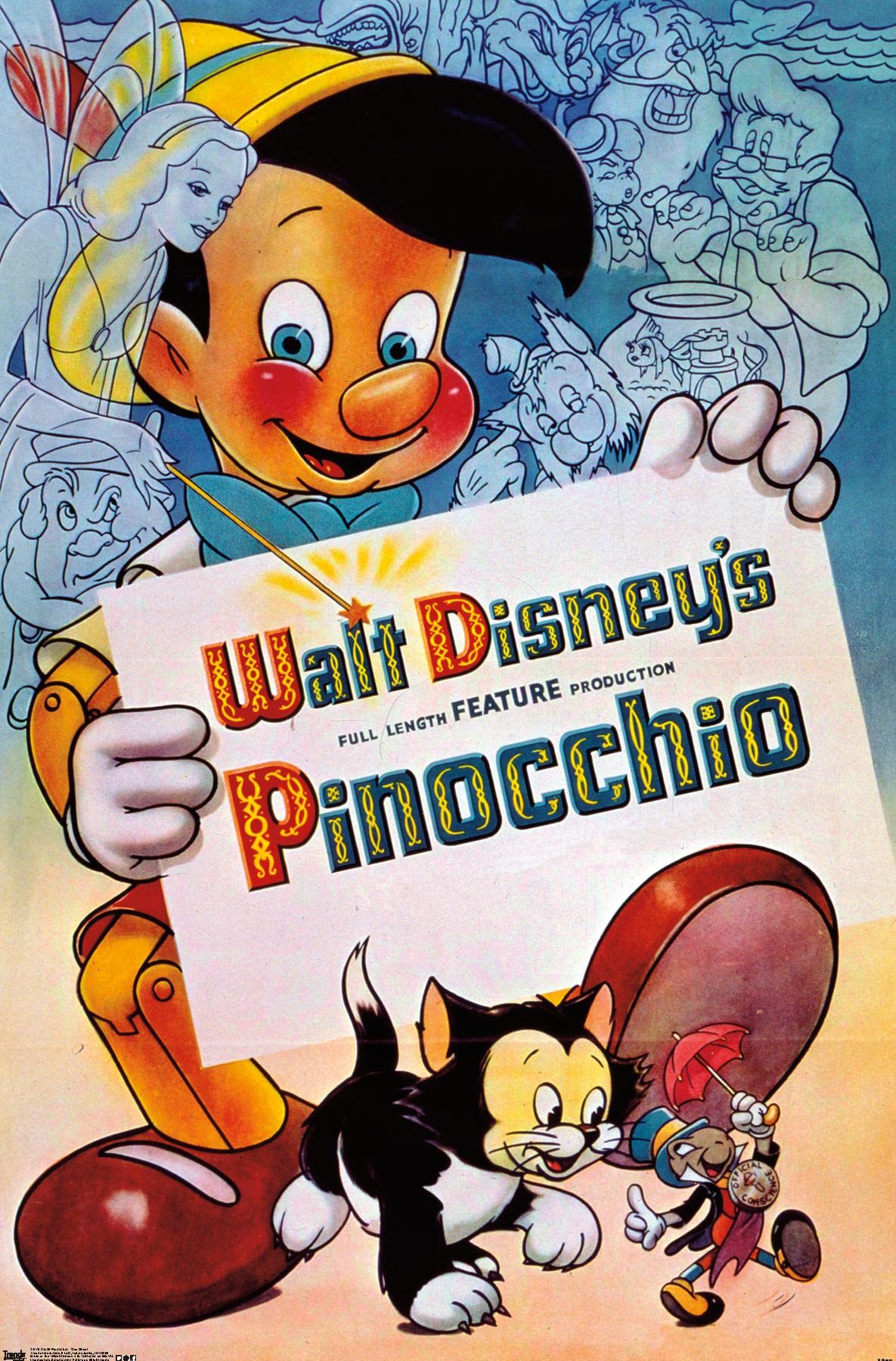 Amazon.com: Trends International 24X36 Disney Pinocchio - One